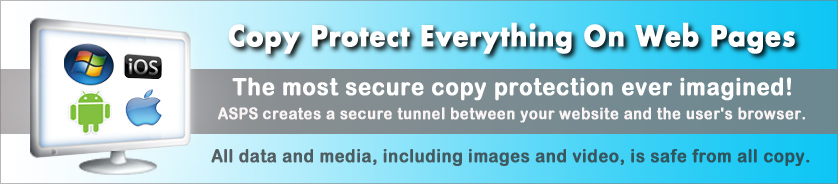 The most secure copy protection for all media displayed on web pages.