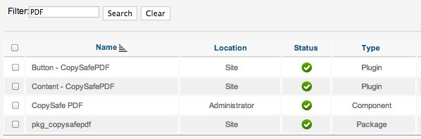 How to enable the protect PDF extensions